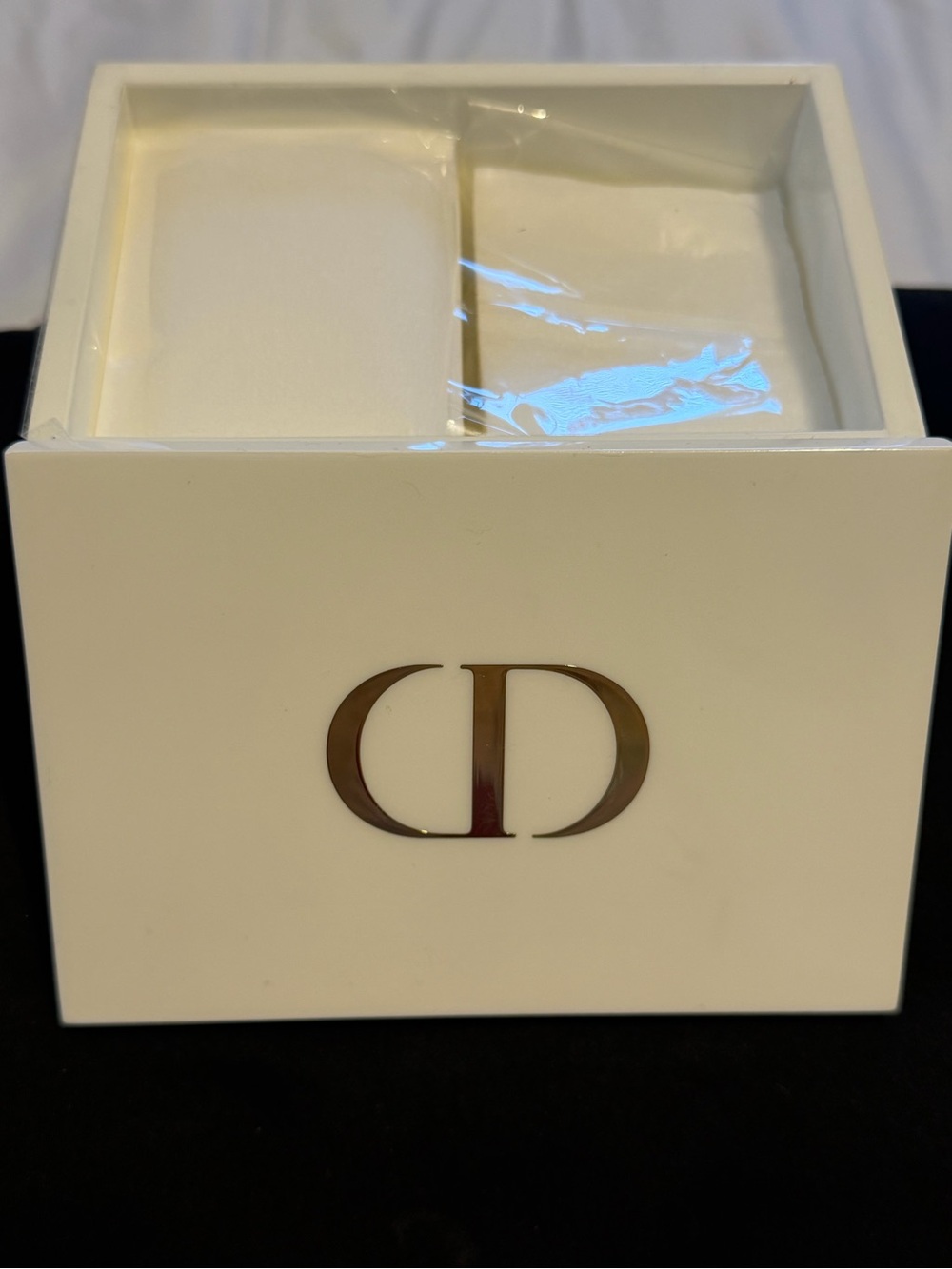 Christian Dior White Jewelry/Accessory Box with CD Logo